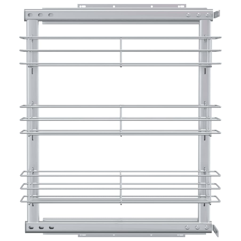 Unidade cestos p/ cozinha 3 pcs 47x15,5x55,5 cm arame prateado