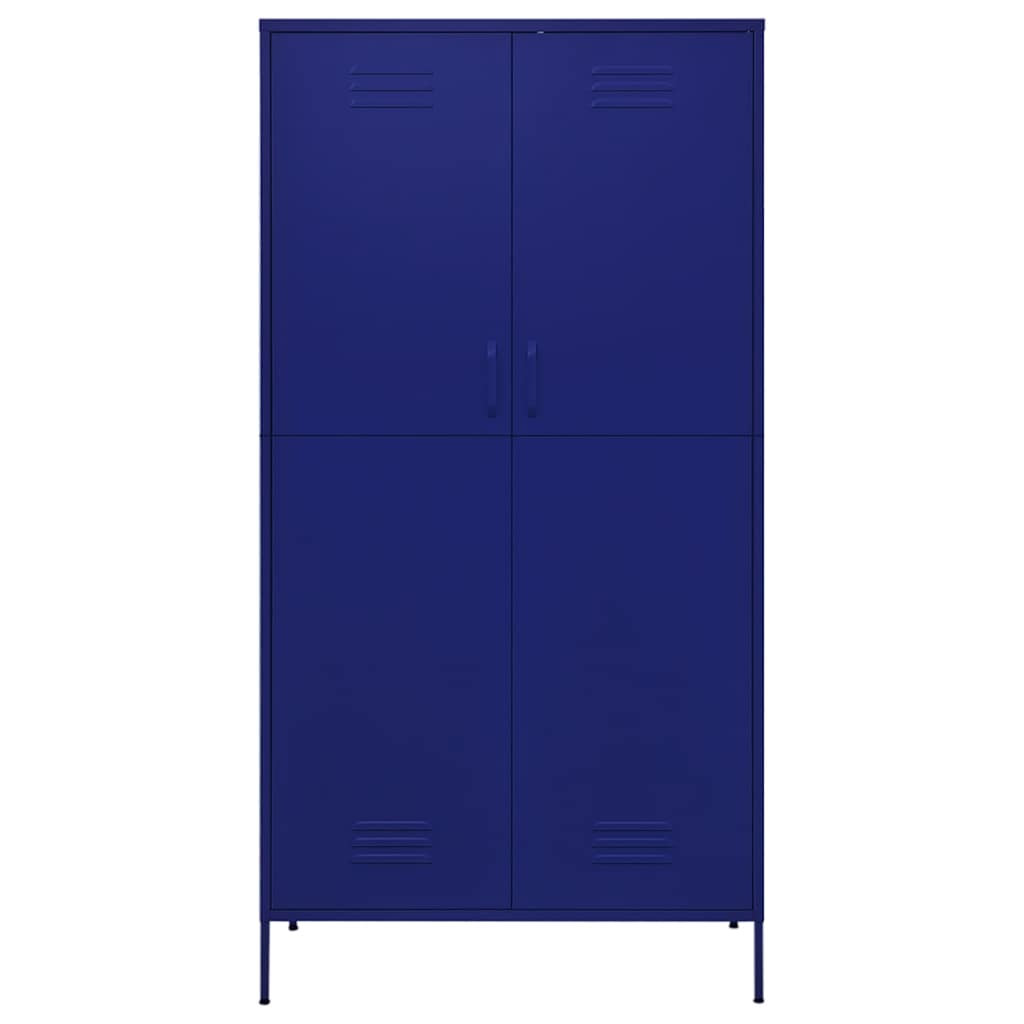 Roupeiro 90x50x180 cm aço azul-marinho