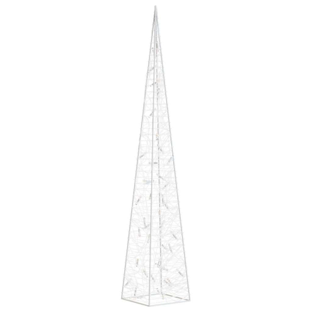 Cone de iluminação decorativo c/ leds azuis acrílico 90 cm