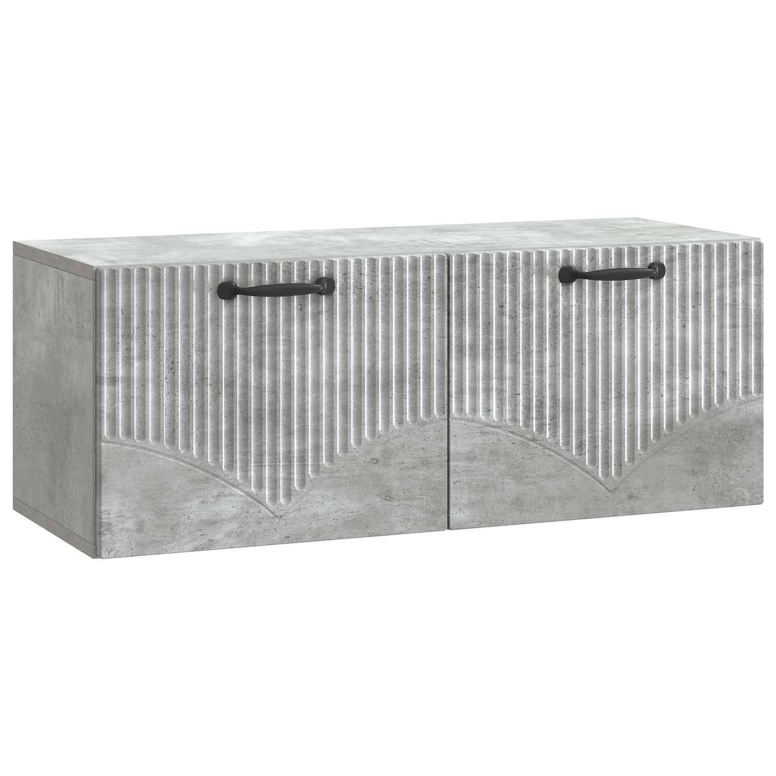 Gabinete de TV de parede cinzento cimento 78,5 x 31 x 30 cm