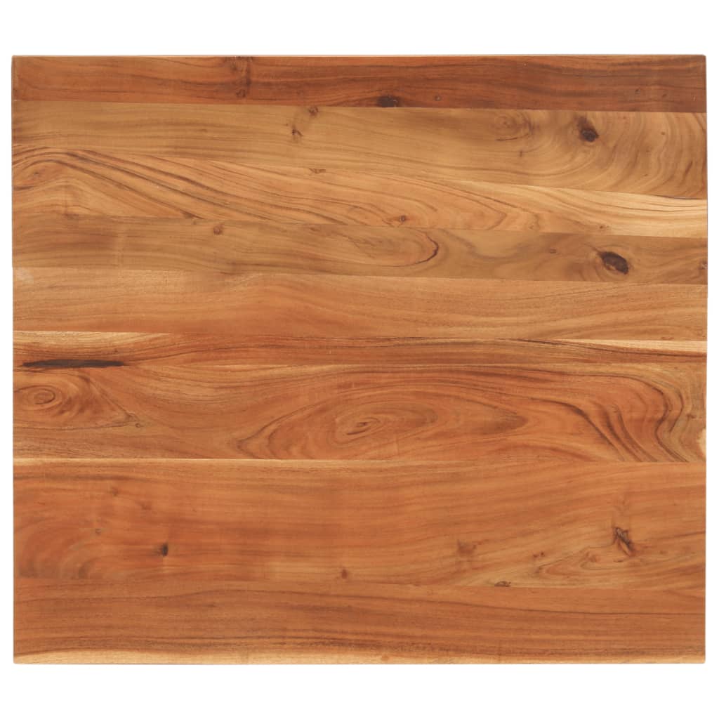 Tampo de mesa retangular 100x80x3,8 cm madeira de acácia maciça