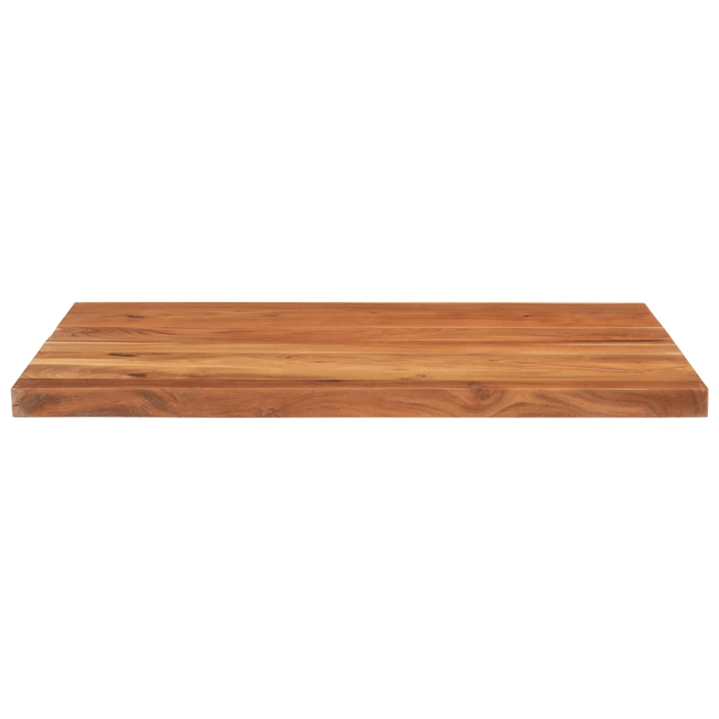 Tampo de mesa retangular 100x80x3,8 cm madeira de acácia maciça