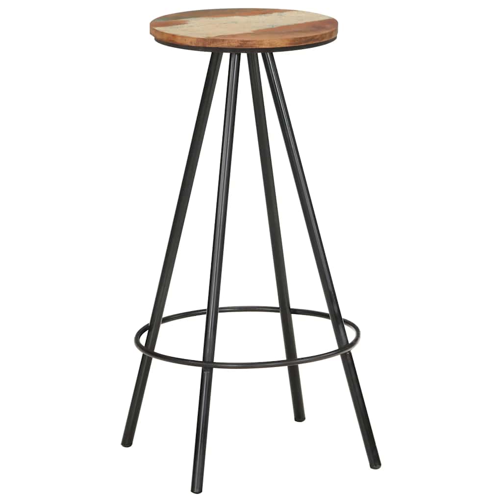 Bancos de bar 4 pcs madeira recuperada maciça