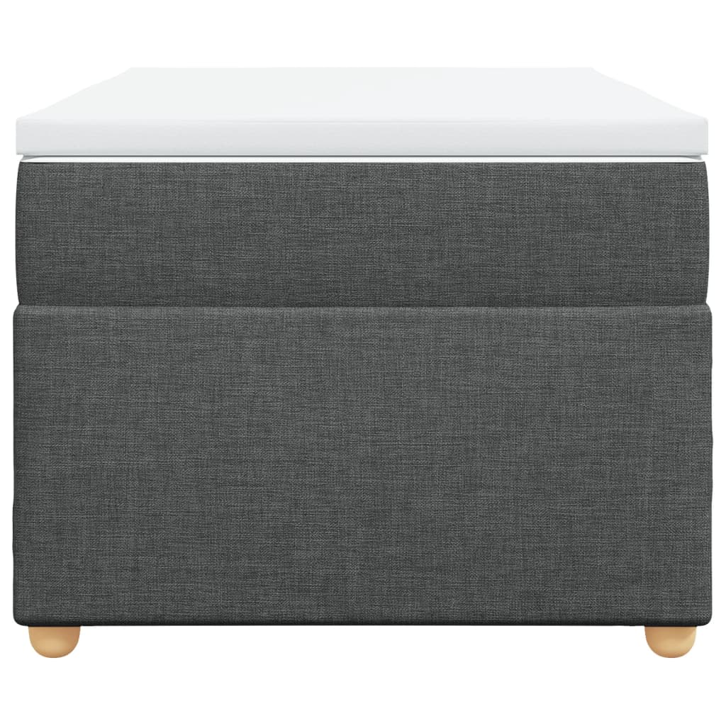 Cama com molas/colchão 90x190 cm tecido cinza-escuro