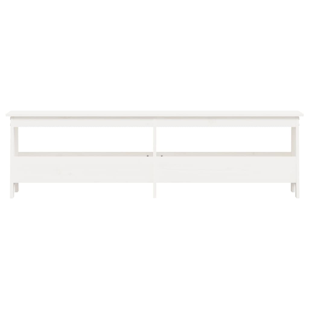 Banco de corredor 160x28x45 cm madeira de pinho maciça branco