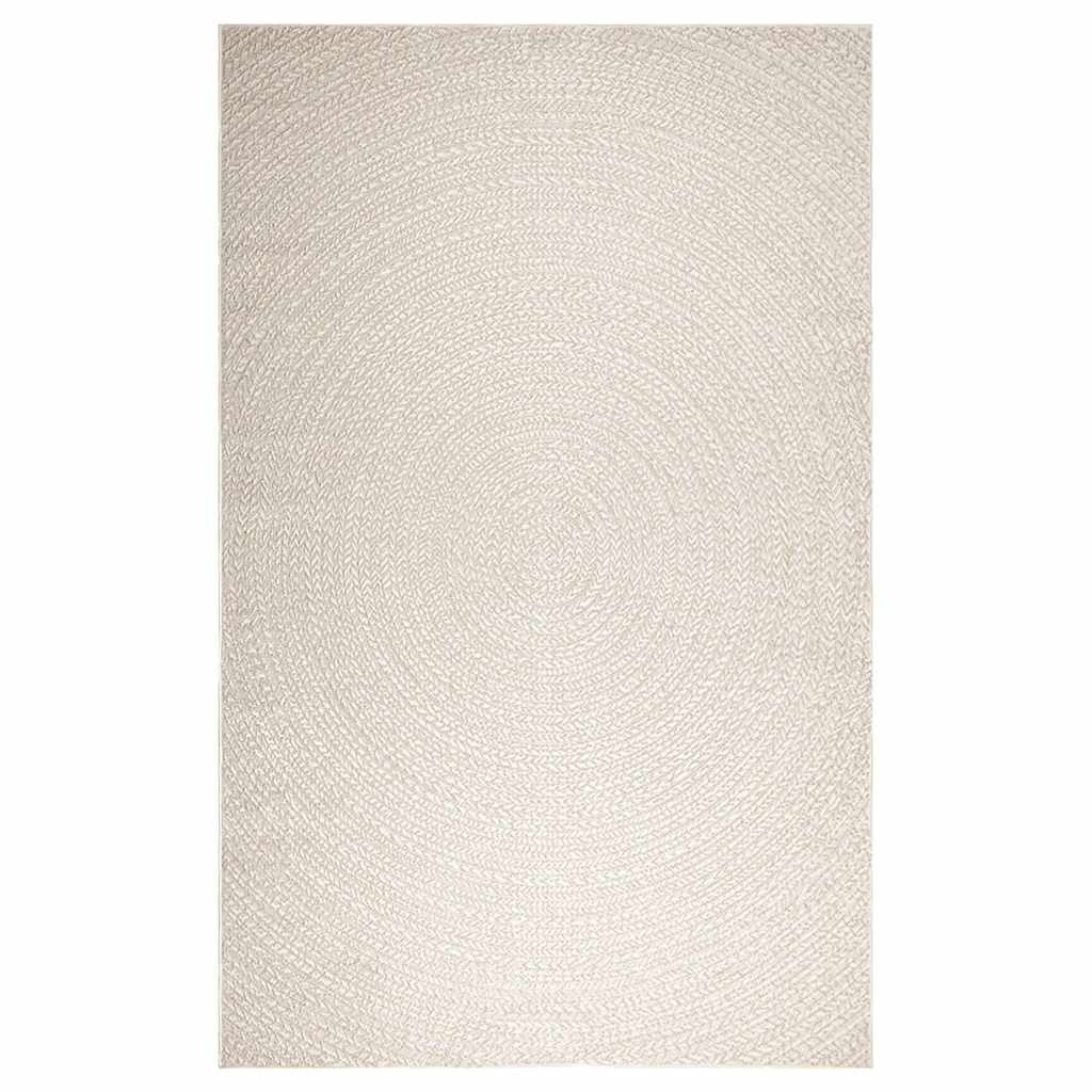 Tapete zizur creme 200x290cm aspeto de juta interior e exterior