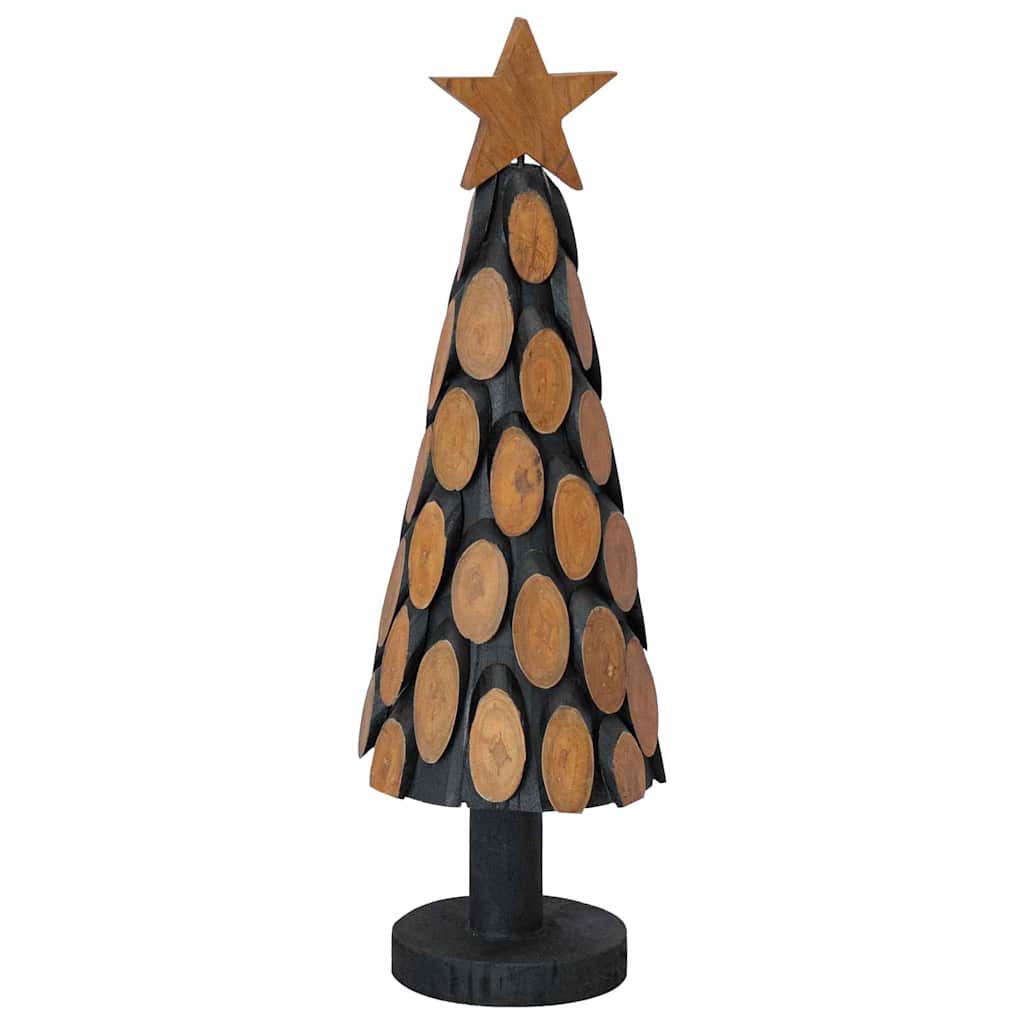 Árvore de natal castanho 61 cm madeira de teca maciça