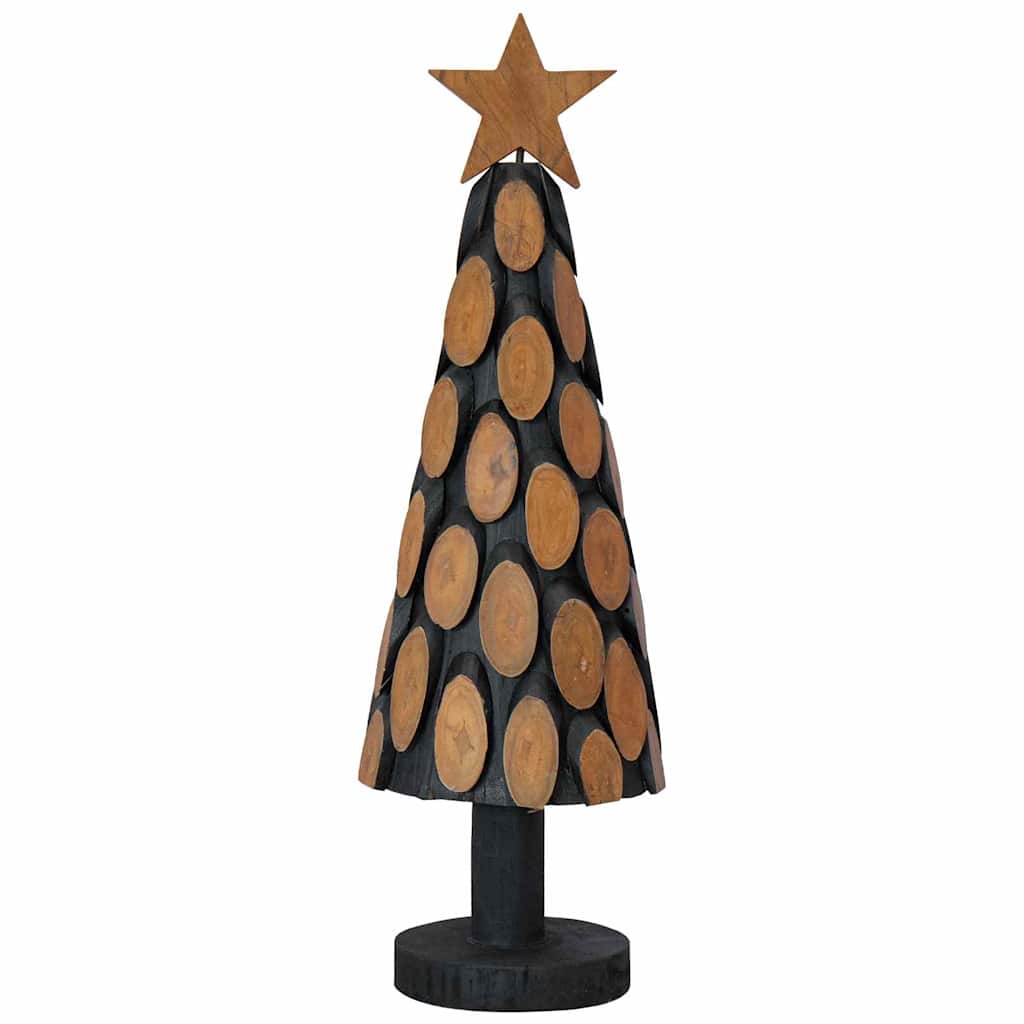 Árvore de natal castanho 61 cm madeira de teca maciça