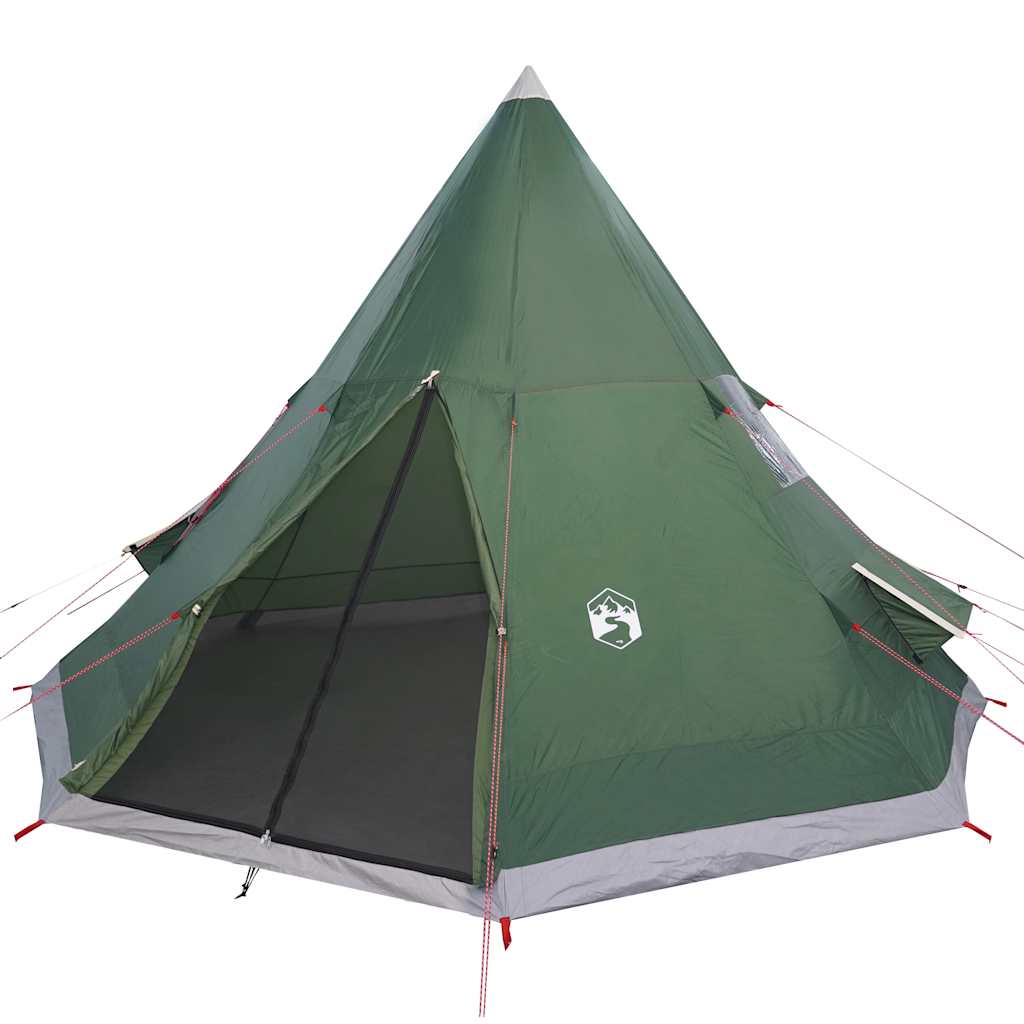 Tenda de campismo tipi para 4 pessoas impermeável verde