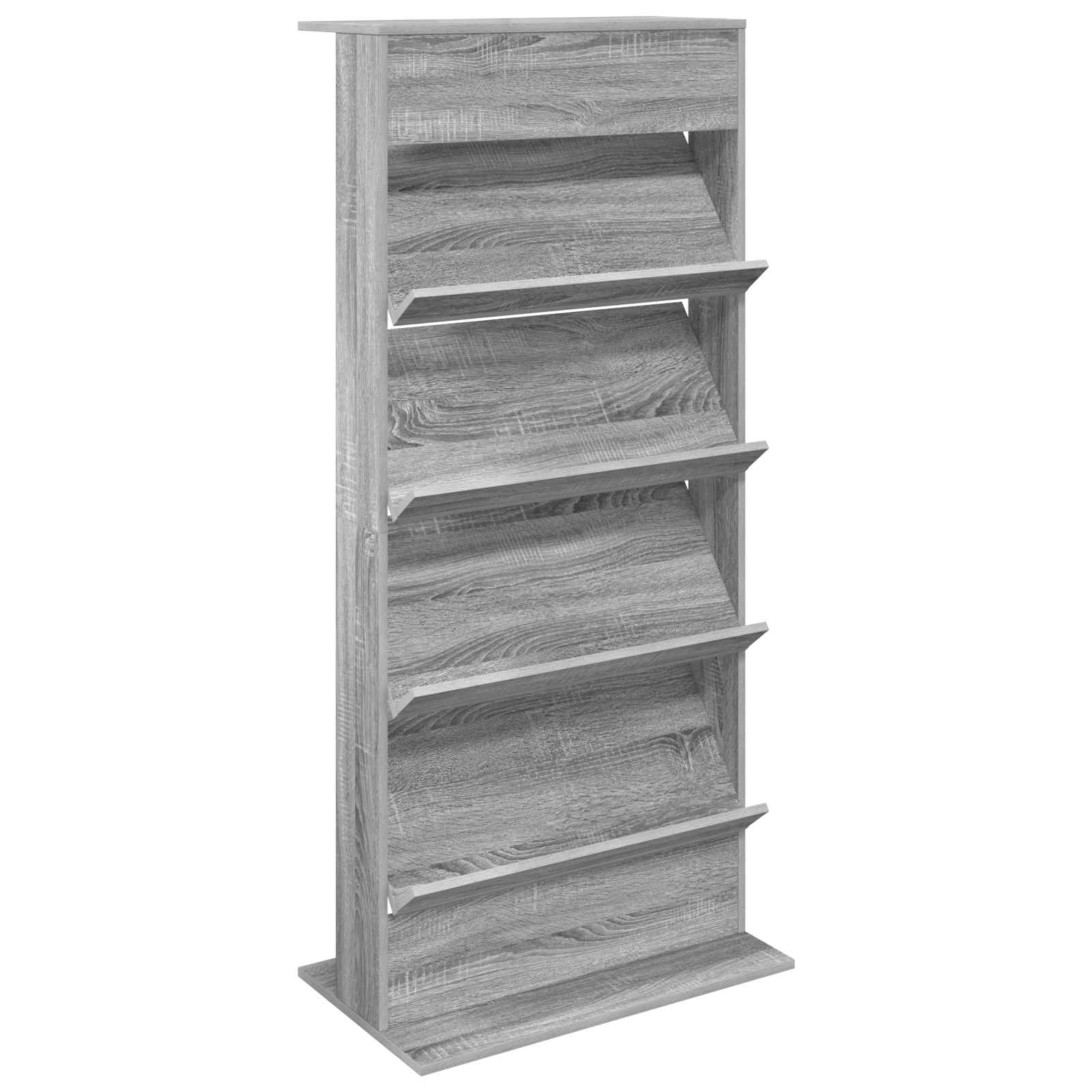 Estante de revistas cinza sonoma 70 x 41 x 156 cm