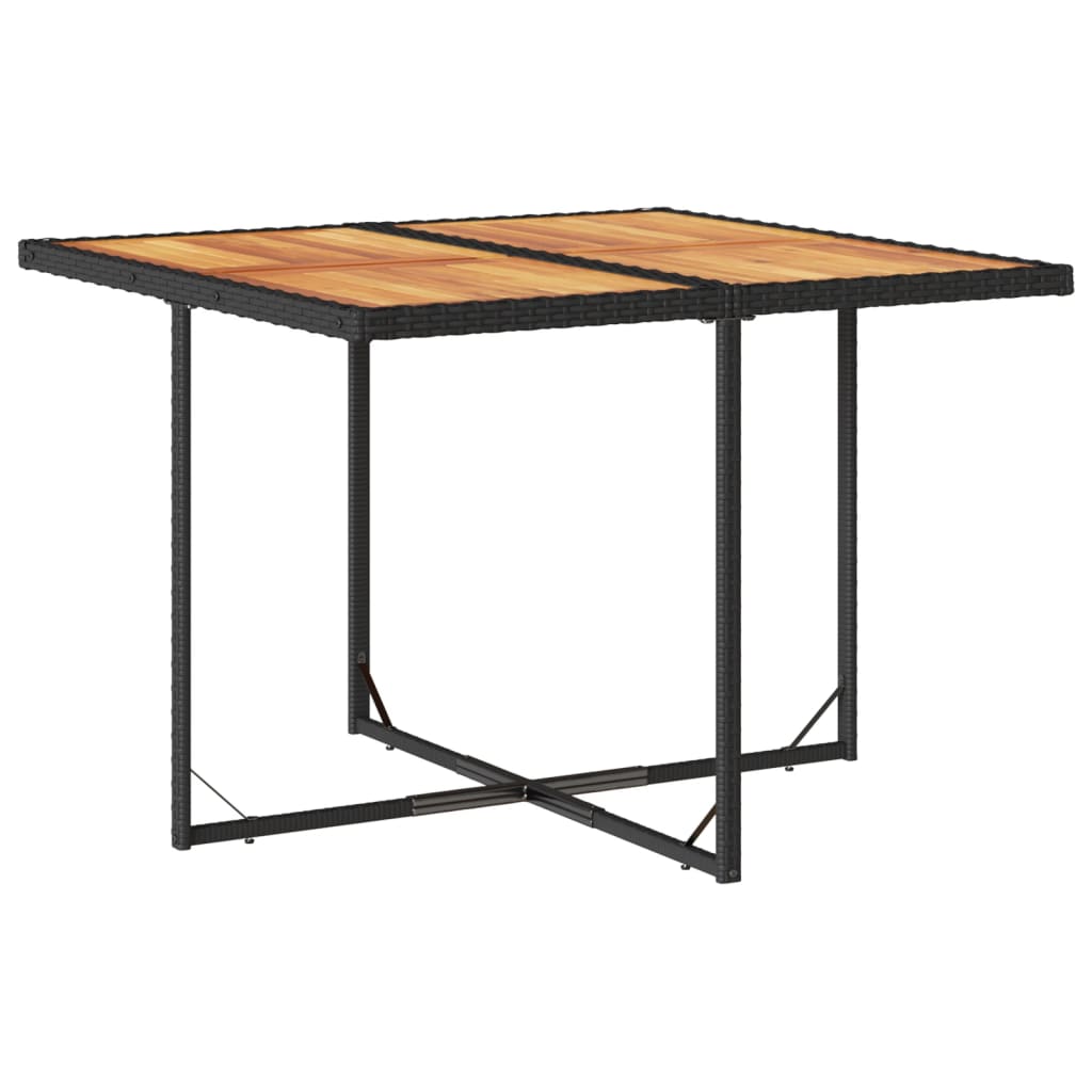 9 Pcs conjunto de jantar p/ jardim c/ almofadões vime PE preto