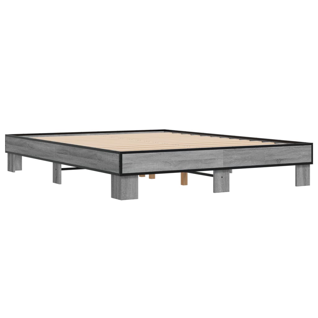 Estrutura de cama 150x200 cm derivados madeira/metal