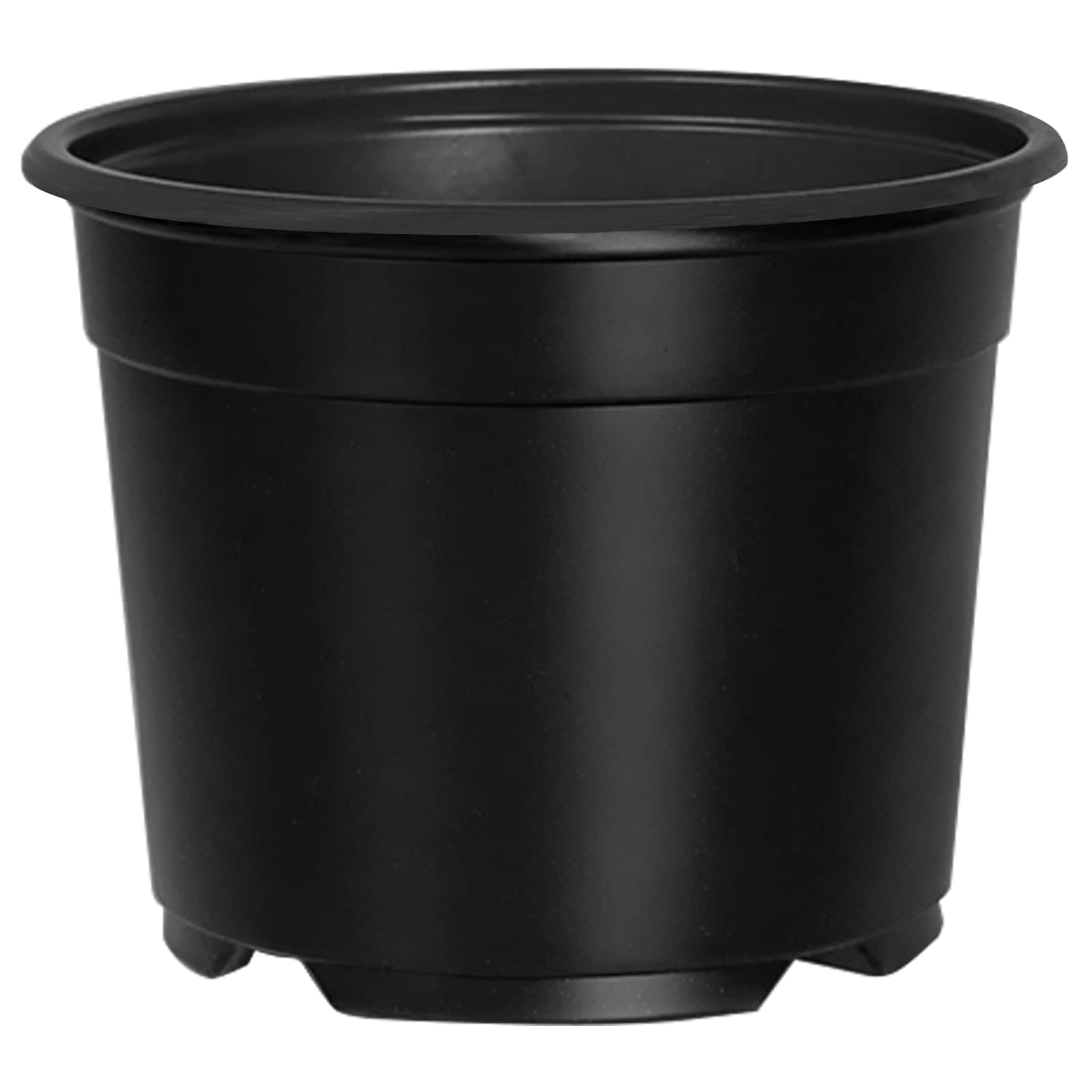 Vaso redondo para flores 100 unid. preto ø 10 x 8 cm plástico