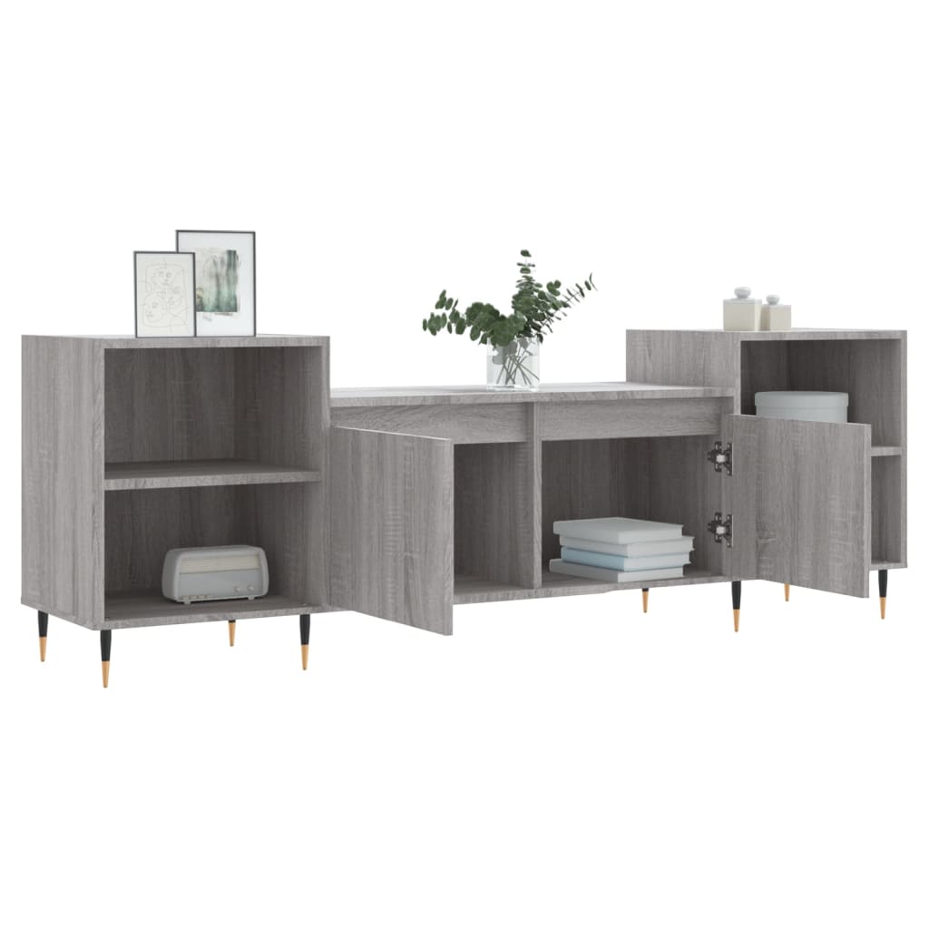 Móvel de TV 160x35x55 cm derivados de madeira cinzento sonoma