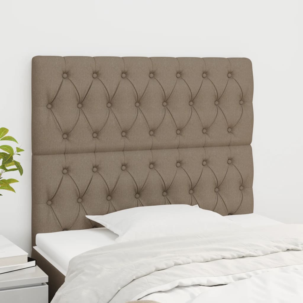 Cabeceira taupe 90x7x118/128 cm tecido