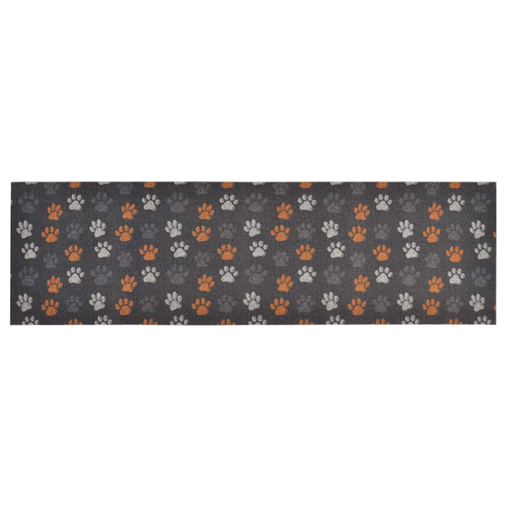 Tapete de cozinha lavável 60x180 cm veludo padrão patinhas