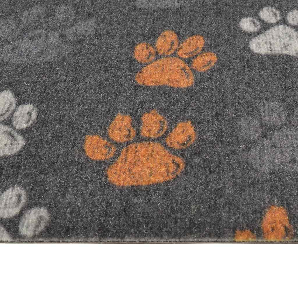 Tapete de cozinha lavável 60x180 cm veludo padrão patinhas