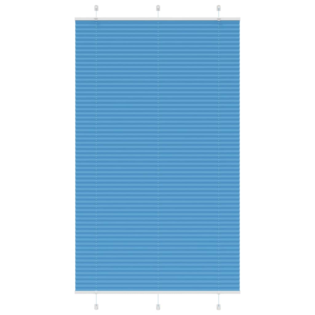 Plissado cego azul 115x200 cm largura tecido 114,4 cm poliéster