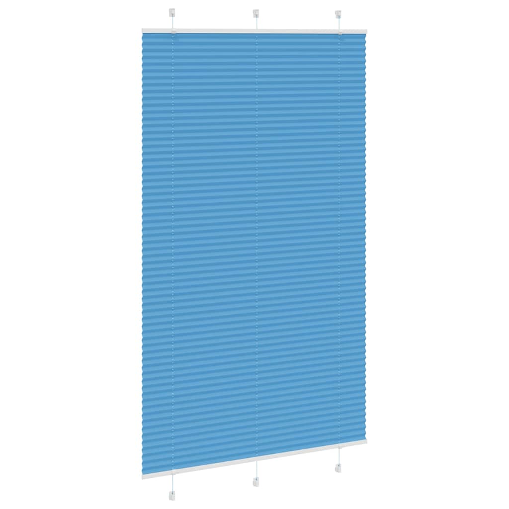 Plissado cego azul 115x200 cm largura tecido 114,4 cm poliéster