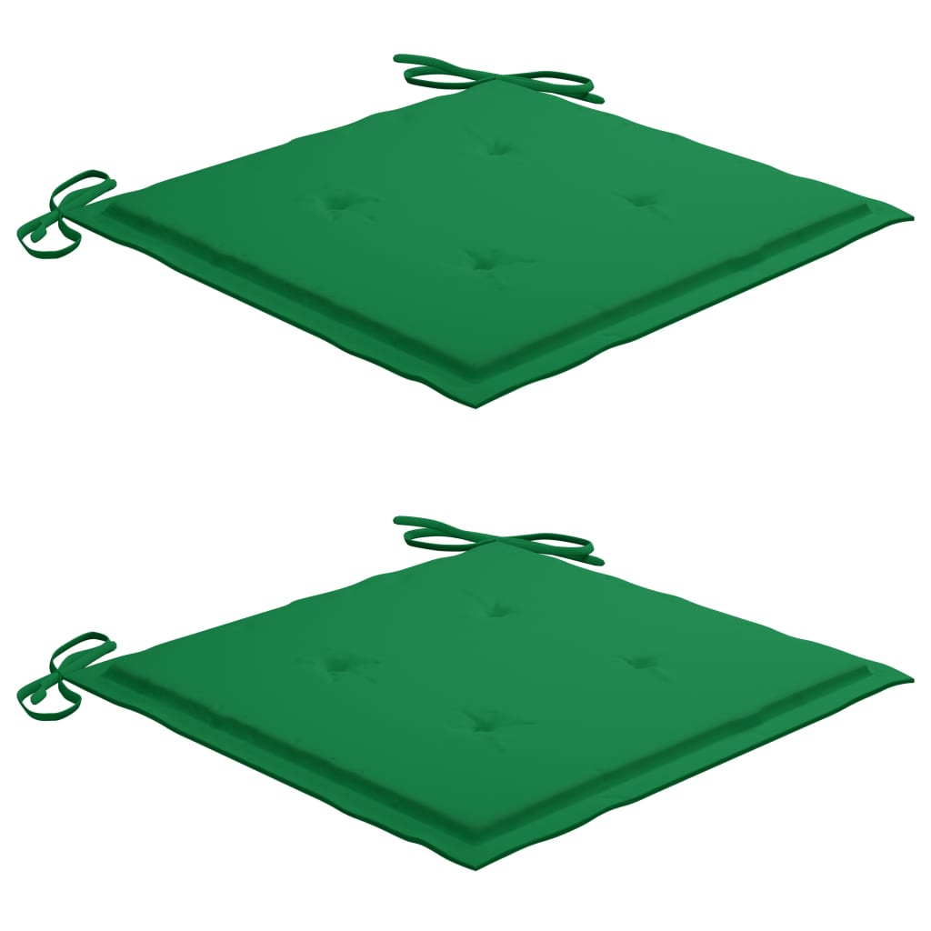 Cadeiras exterior dobráveis c/ almofadões 2 pcs acácia maciça