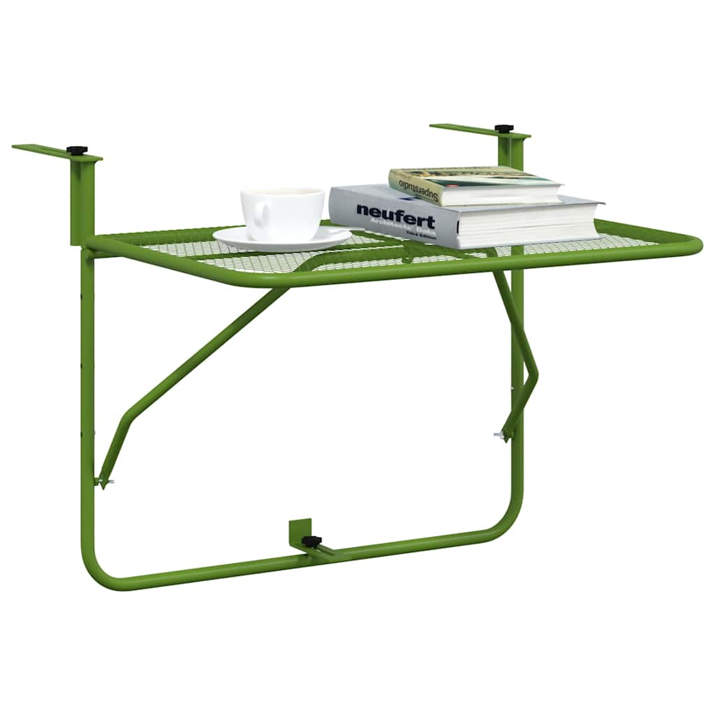 Mesa para varanda 60x40 cm aço verde