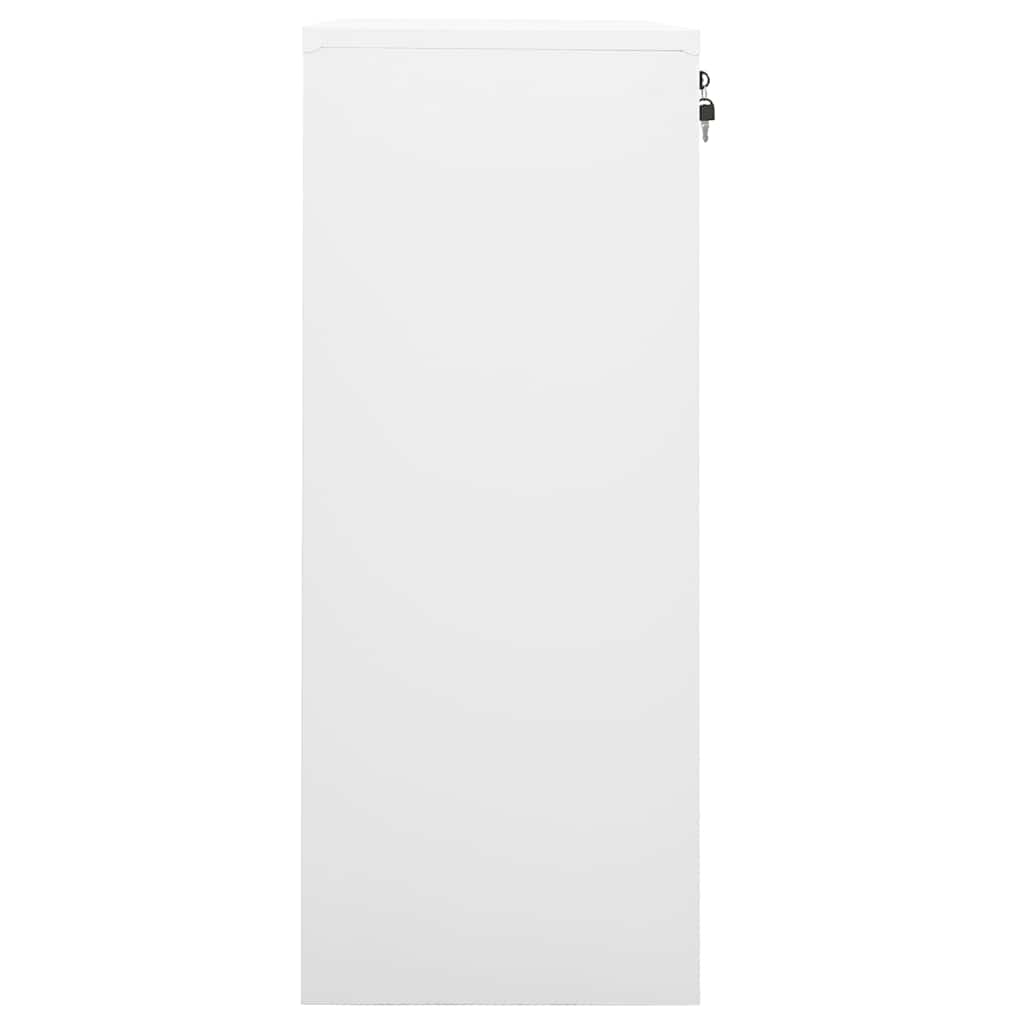 Armário de escritório 90x40x102 cm aço branco