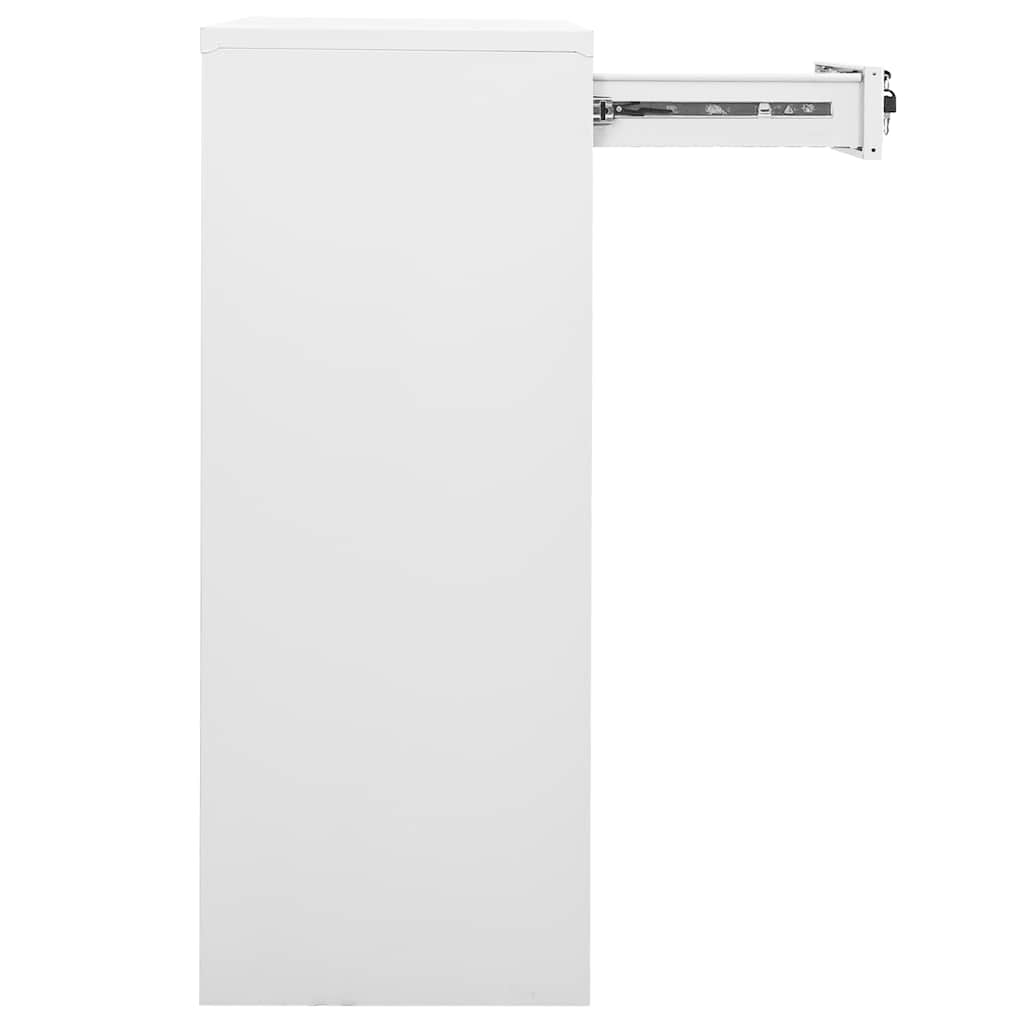 Armário de escritório 90x40x102 cm aço branco