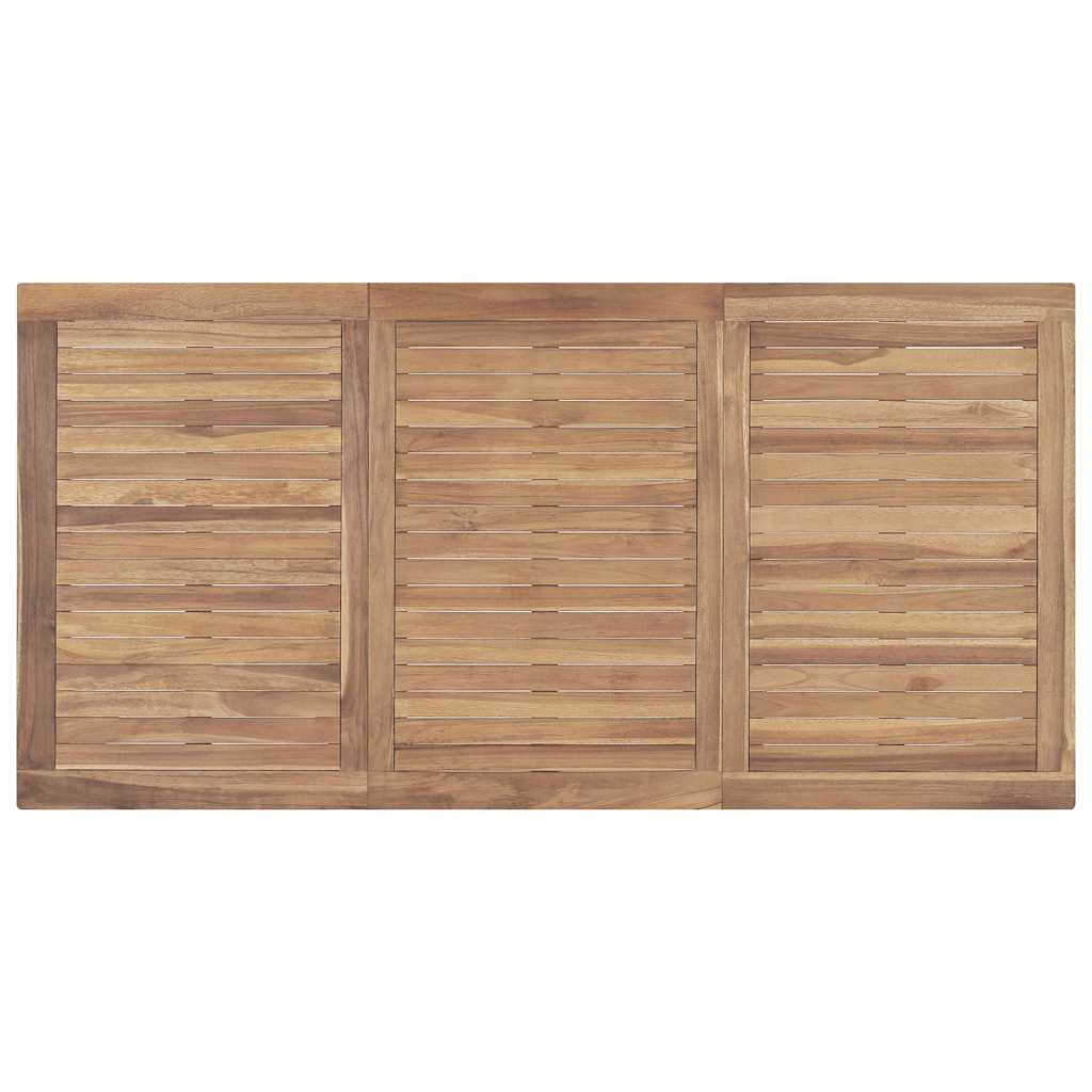 Mesa de jantar p/ jardim 160x80x77 madeira de teca maciça