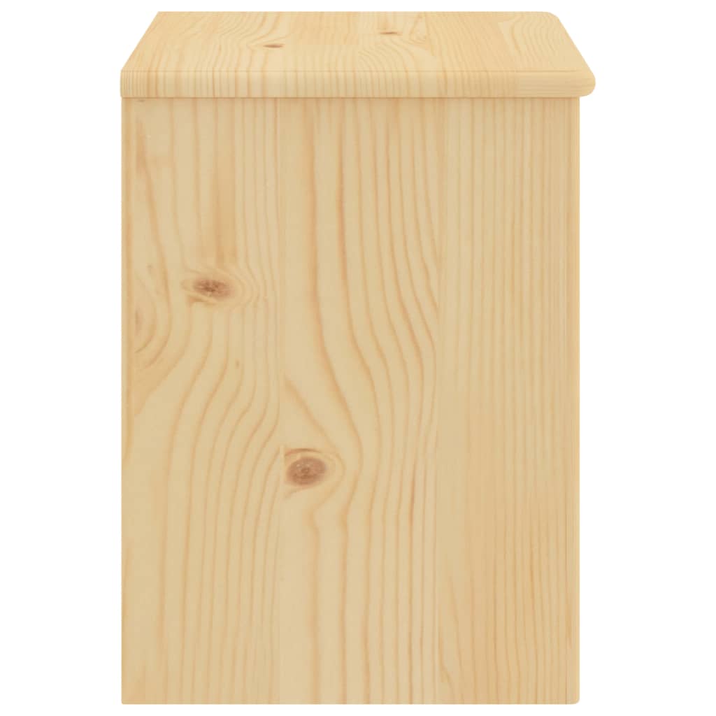 Mesa de cabeceira 35x30x40 cm madeira de pinho maciça clara