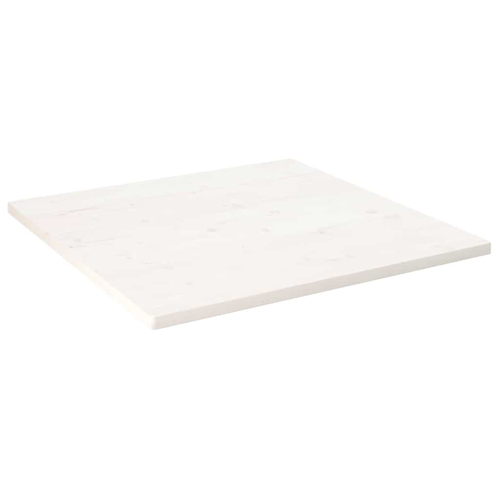 Tampo de mesa quadrado 70x70x2,5 cm pinho maciço branco