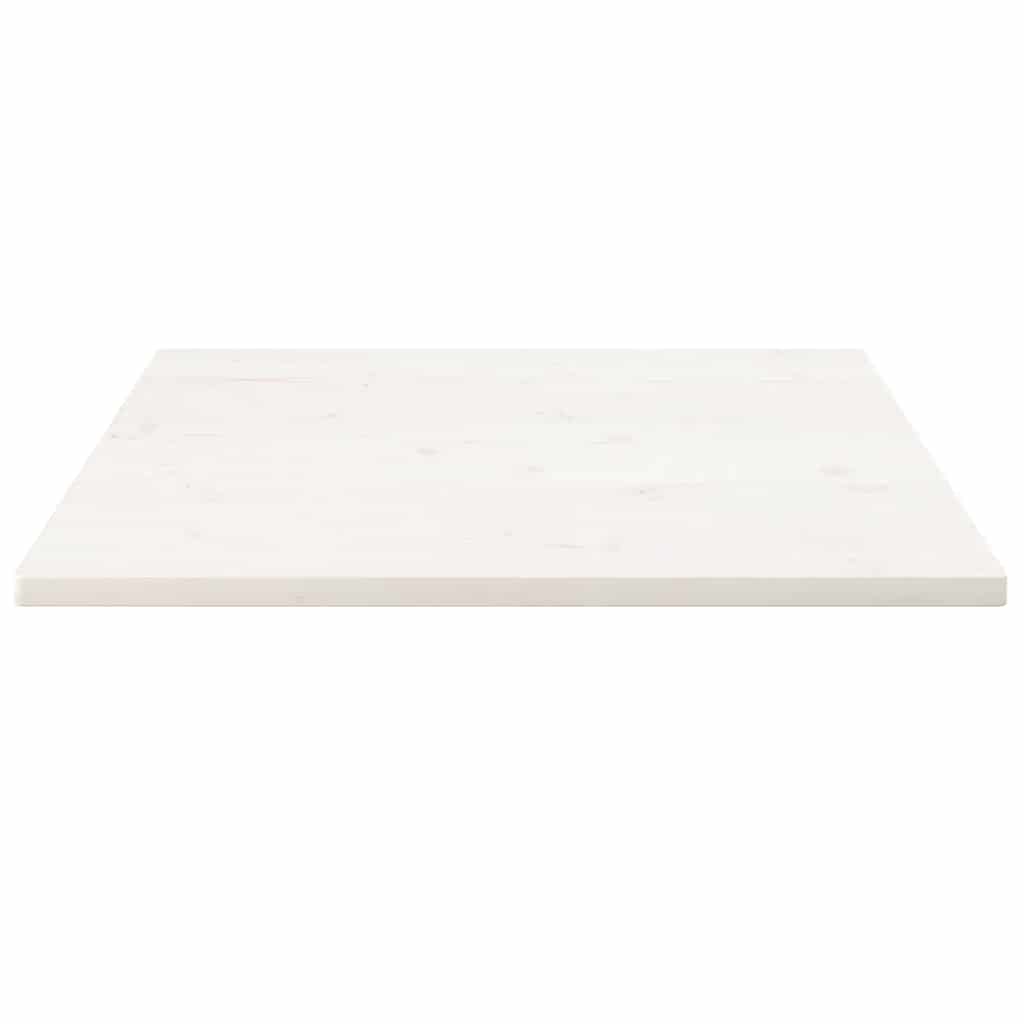 Tampo de mesa quadrado 70x70x2,5 cm pinho maciço branco