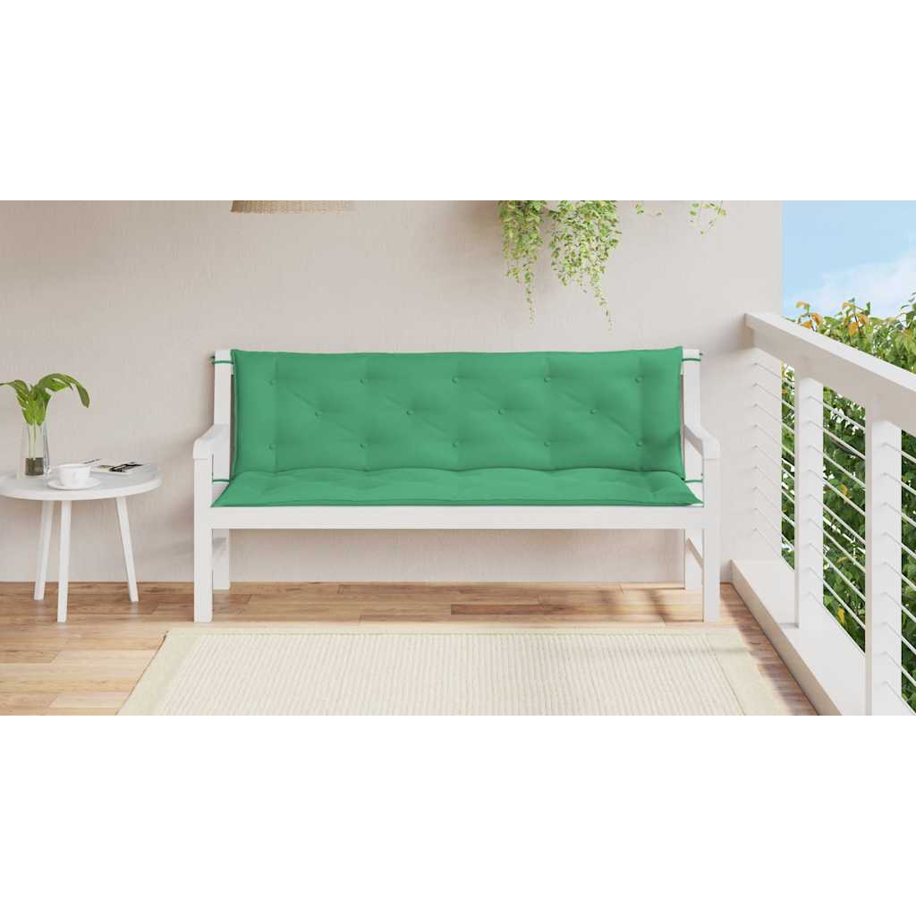 Almofadão p/ banco jardim 150x(50+50)x7cm tecido oxford verde