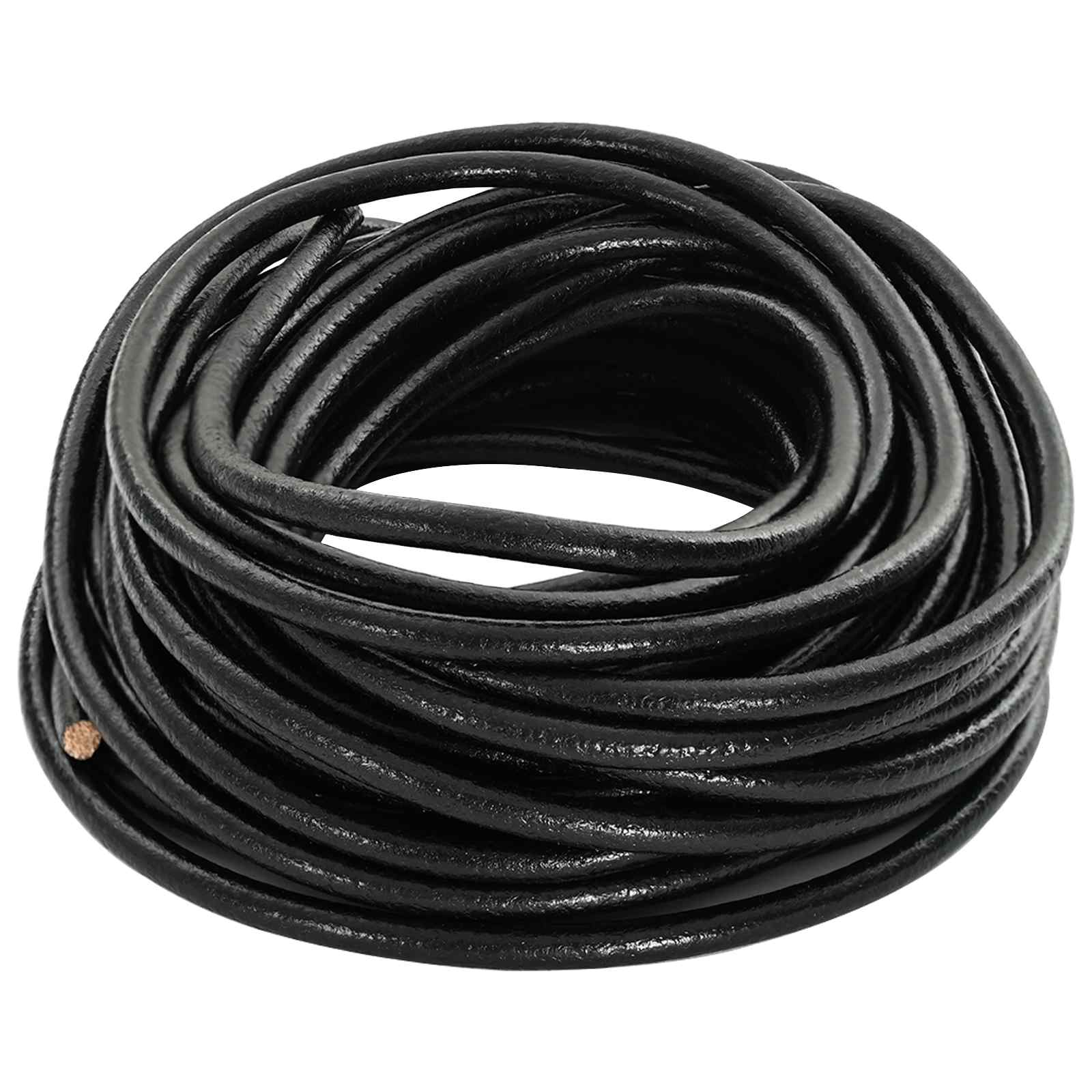 Corda de couro preto ø4 mm x 10 m couro
