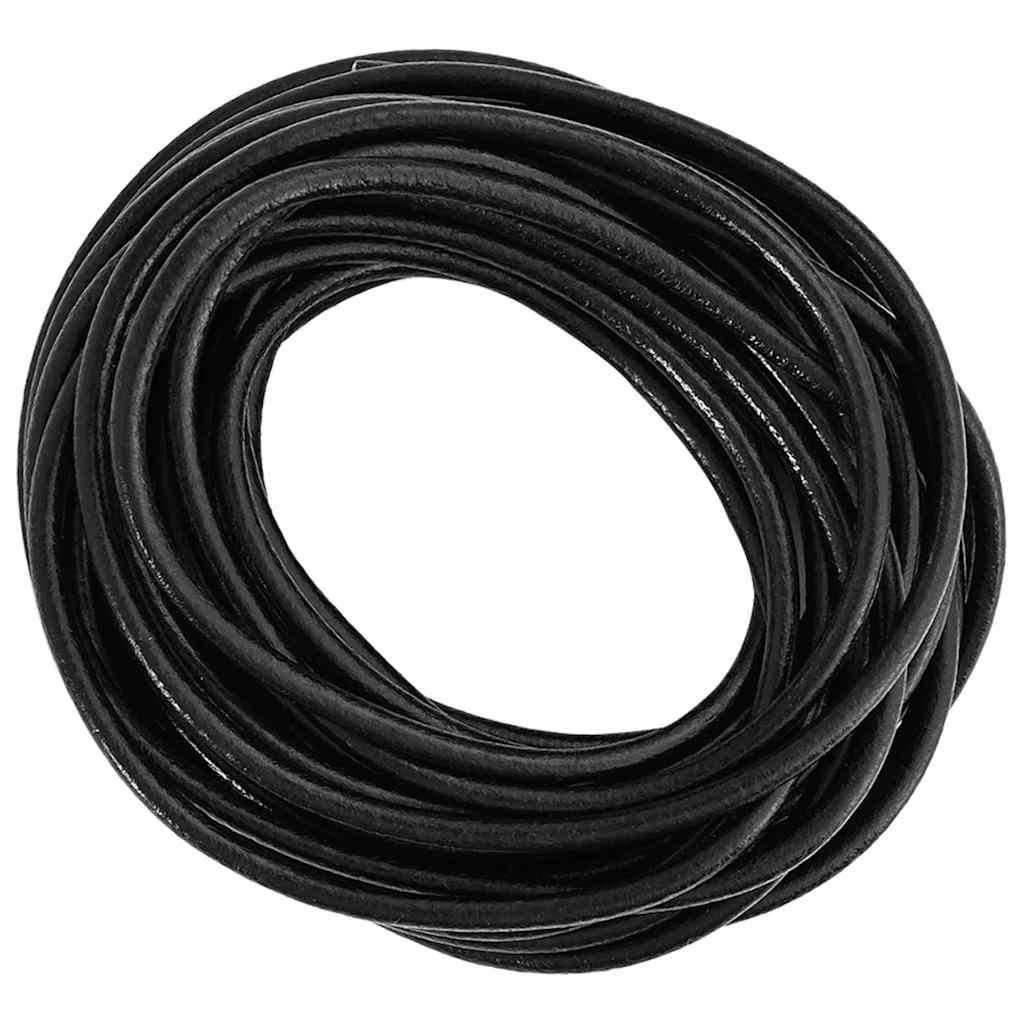 Corda de couro preto ø4 mm x 10 m couro