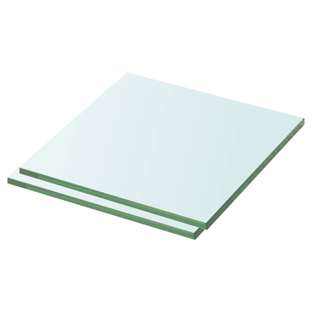 Prateleiras 2 pcs 30x25 cm vidro transparente