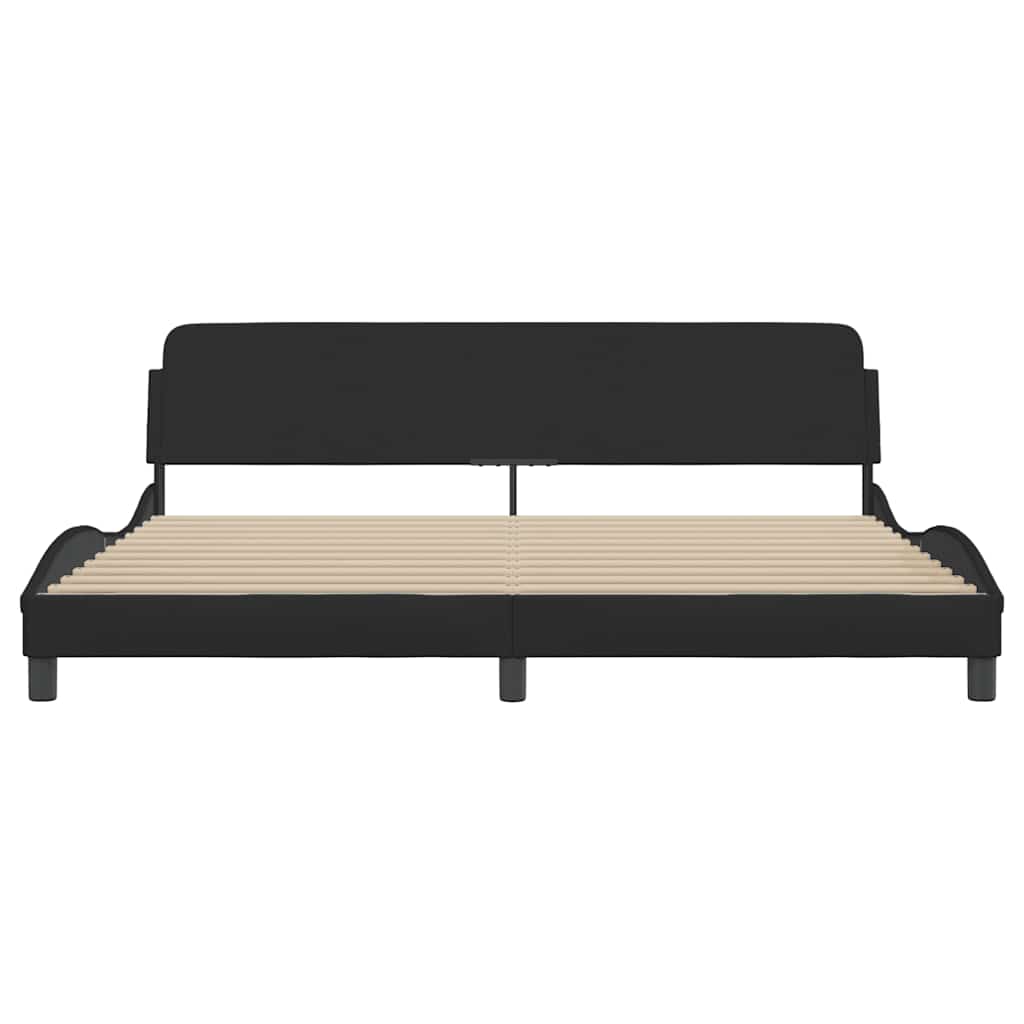 Estrutura de cama dover 200x200 cm tecido preto