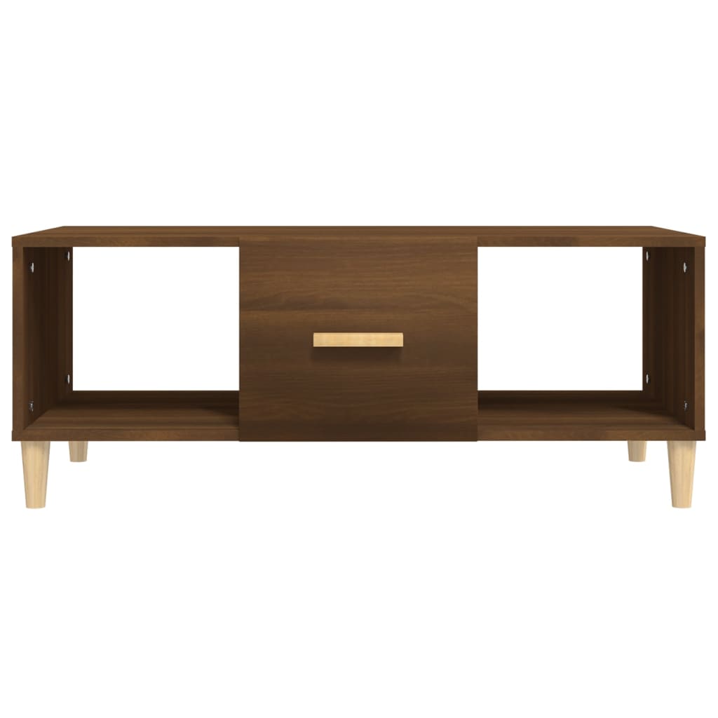 Mesa de centro 102x50x40 cm derivados madeira carvalho castanho