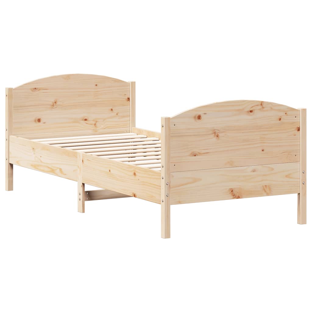 Cama sem colchão 90x190 cm madeira de pinho maciça