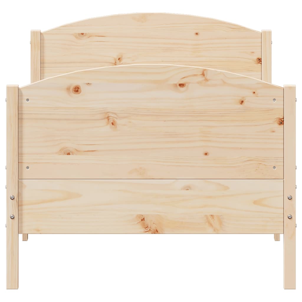 Cama sem colchão 90x190 cm madeira de pinho maciça