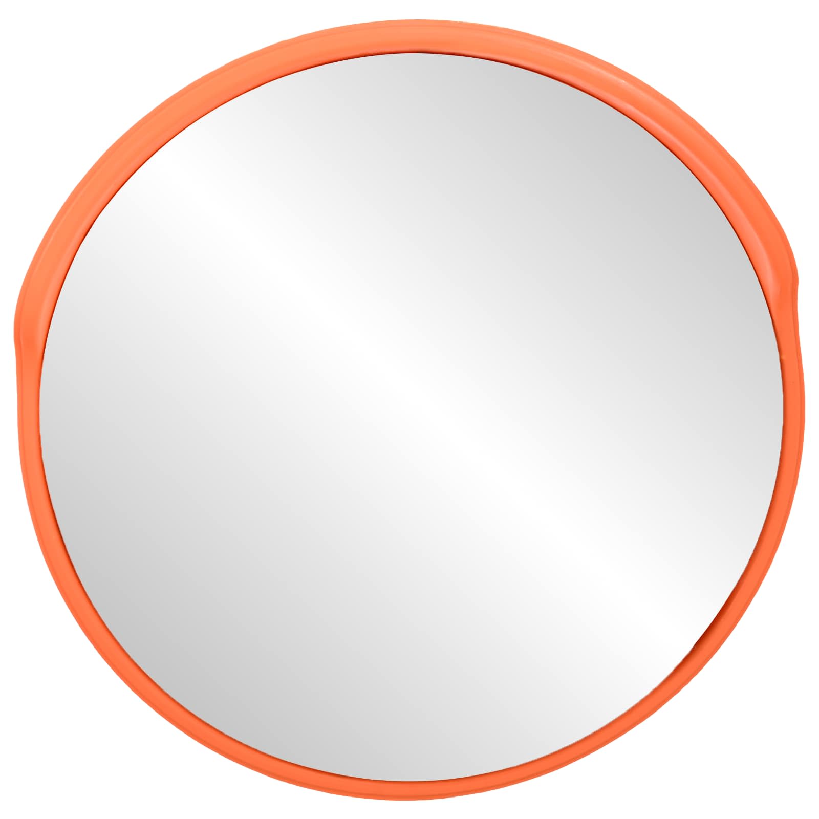 Convex espelho de trânsito para exterior 45 cm policarbonato laranja