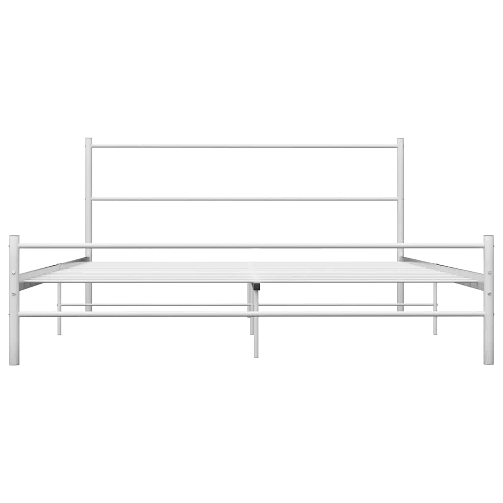 Estrutura de cama em metal branco 140x200 cm