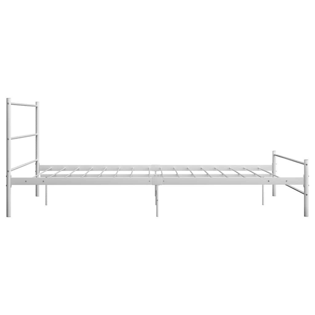 Estrutura de cama em metal branco 140x200 cm
