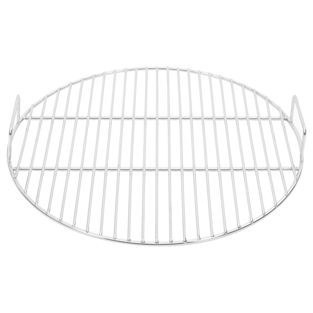 Grelha p/ churrasco redonda c/ pegas ø44,5cm aço inoxidável 304