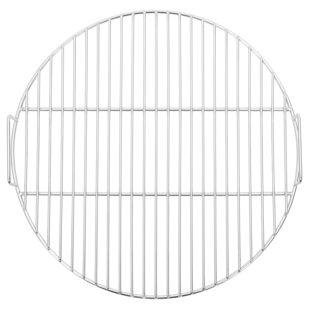 Grelha p/ churrasco redonda c/ pegas ø44,5cm aço inoxidável 304