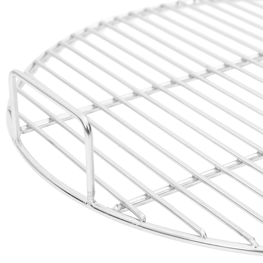 Grelha p/ churrasco redonda c/ pegas ø44,5cm aço inoxidável 304