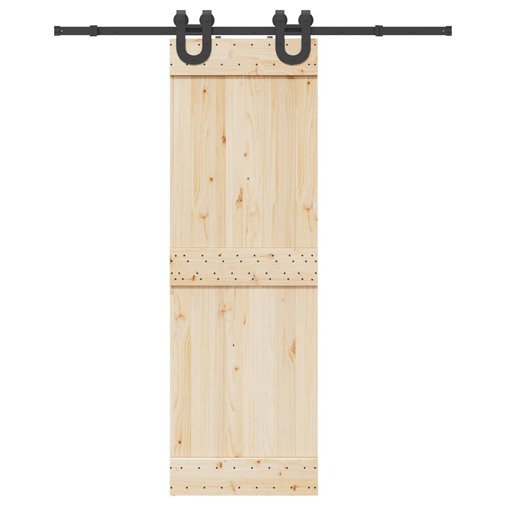 Kit de ferragens para porta deslizante 183 cm aço preto