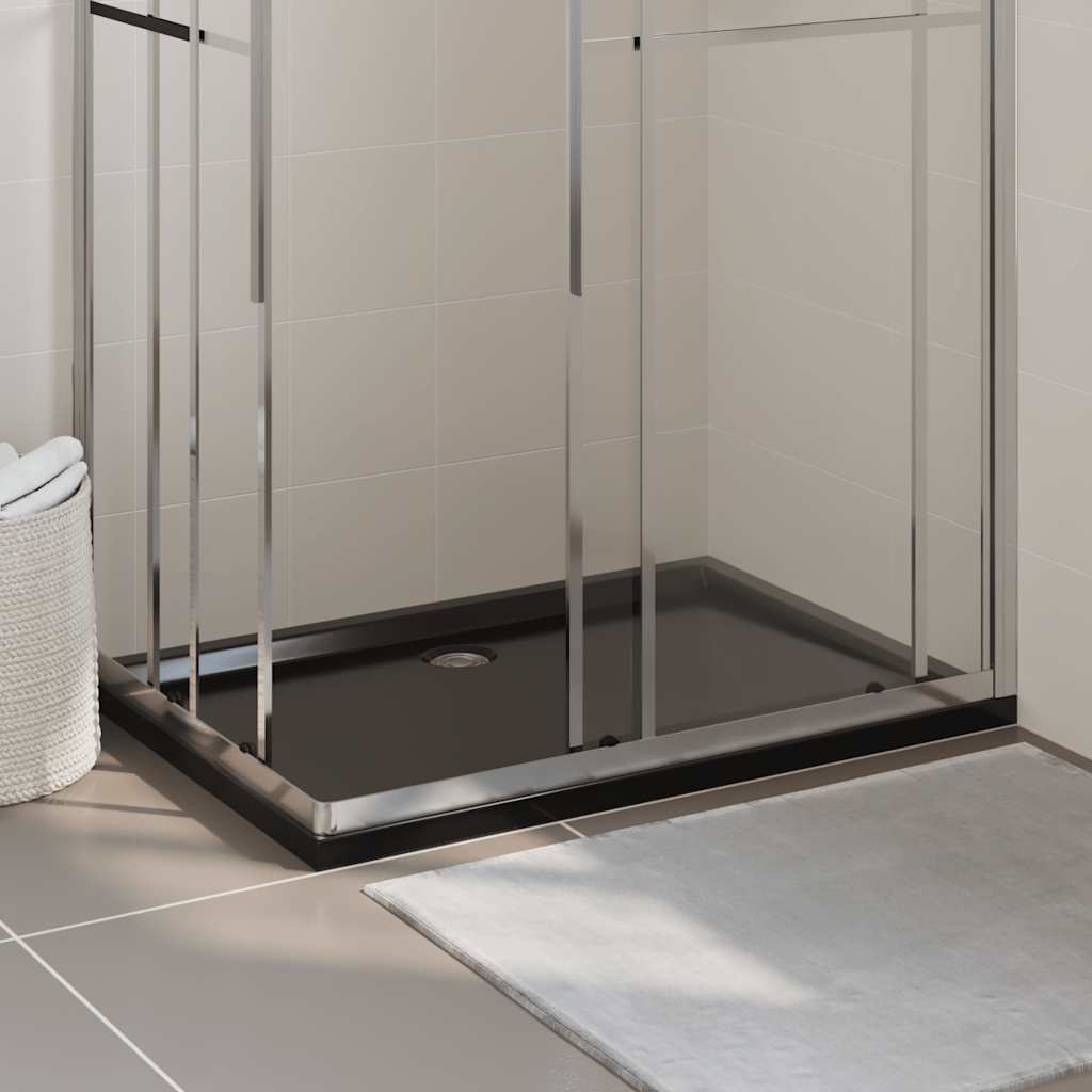 Base de chuveiro retangular 80x120 cm ABS preto