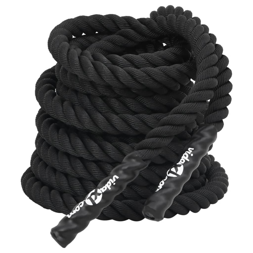 Corda de batalha preta 12 m 9 kg poliéster
