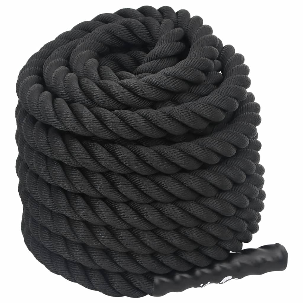 Corda de batalha preta 12 m 9 kg poliéster