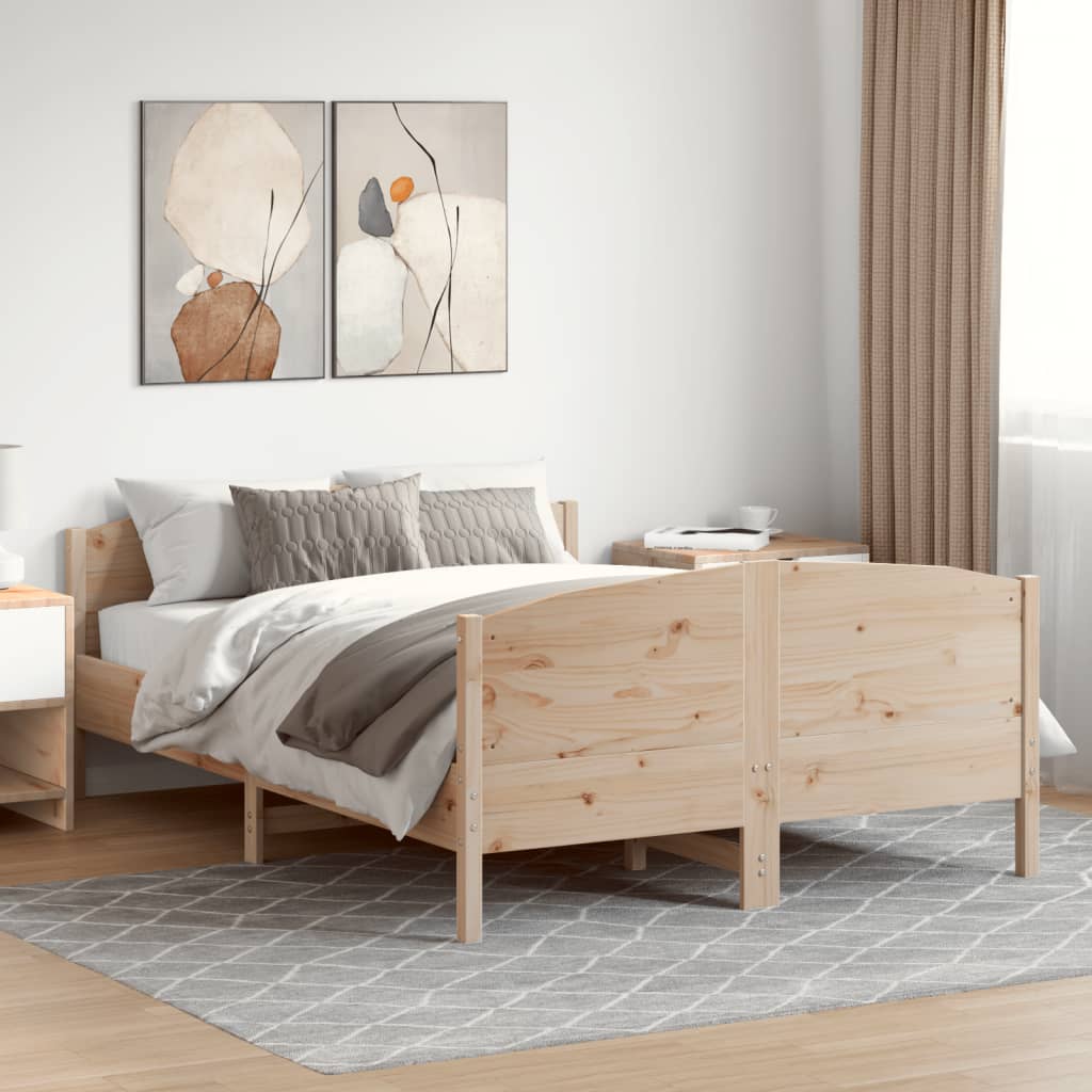 Cama sem colchão 135x190 cm madeira de pinho maciça